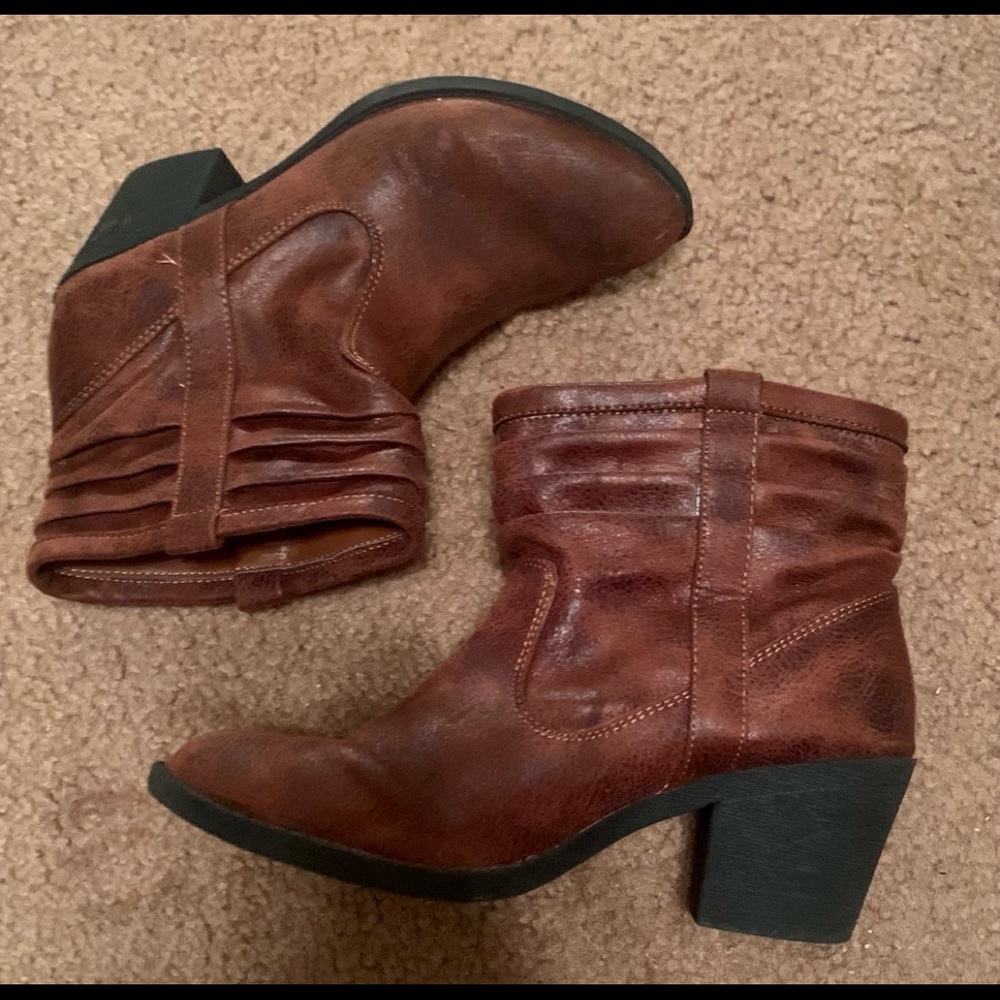 brown ankle booties